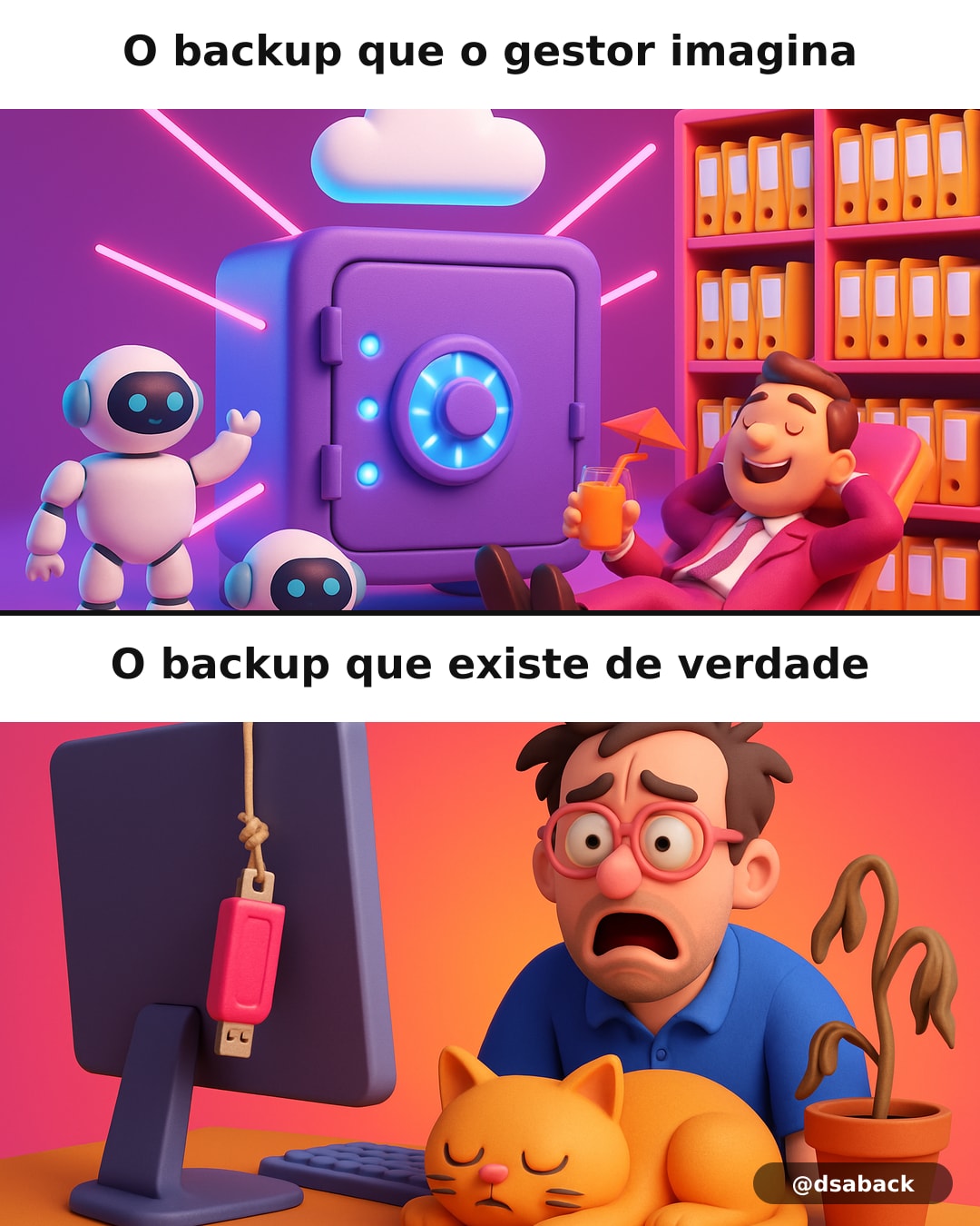 O backup que o gestor imagina
